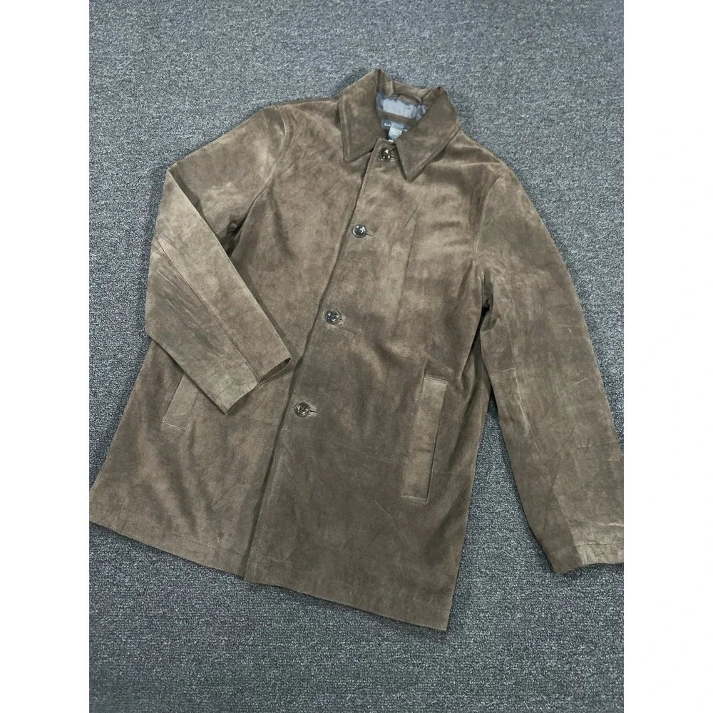 Vintage Banana Republic Brown Heavy Duty Suede Jacket Work Shirt Men's Small